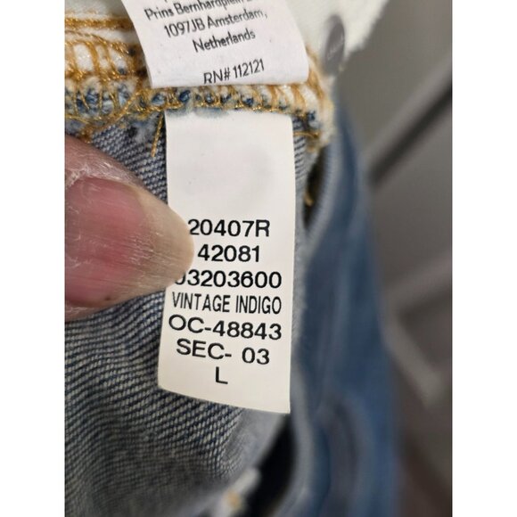 NWT Spanx Women's High-Waisted Wide-Leg Denim Jeans L/G Light Wash - Picture 9 of 9